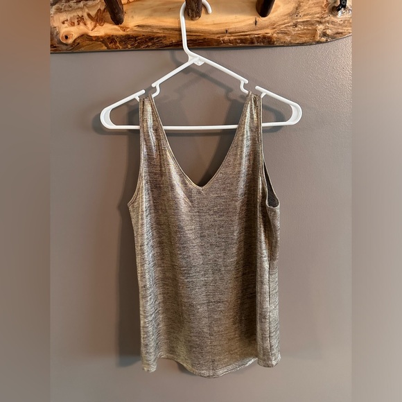 Shimmer gold boxy tank top - Reversible - Small or medium - Picture 1 of 4